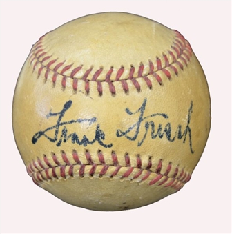 Frankie Frisch Single Signed Baseball